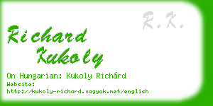 richard kukoly business card