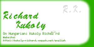 richard kukoly business card